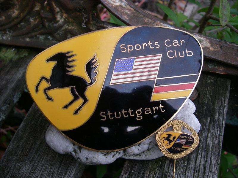 SCCS SPORTS CAR CLUB STUTTGART Badge car grille original